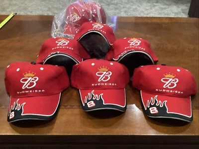 VINTAGE DALE EARNHARDT JR #8 Budweiser Racing Flames HAT CAP  NASCAR NWT - Image 1 of 4