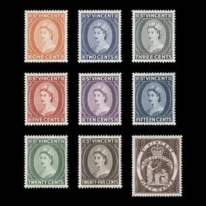 Saint Vincent 1964 (MNH) Definitives, Perf 13 x 14, St Edward's Crown Wasserzeichen - Bild 1 von 1