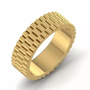 Anello Massiccio Uomo Oro Stile Presidenziale Argento 925 Oro 9g Giubileo Rosa Oro - Foto 1 di 9