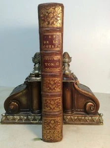 RARE! 1749 ART DE LA GUERRE de Puysegur with Fold-Out Illustrations LEATHER* War - Picture 1 of 11