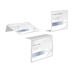Self-Adhesive Label Holder L-Shape Acrylic Price Tag Display 10 Pack 2.36"x1.57" - Picture 1 of 8