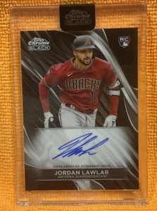 Jordan Lawlar Rookie 2024 Topps Chrome Black CBA-JL Autographed Diamondbacks - Picture 1 of 6