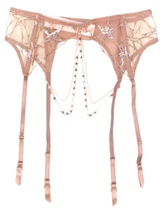 VICTORIA'S SECRET VERY SEXY STARDUST CHAIN GARTER BELT XS/S XL/XXL ROSE GOLD - Picture 1 of 3