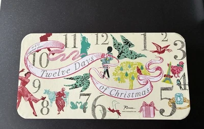 Rosanna DOCE DÍAS DE NAVIDAD Juego de 12 platos de aperitivo en caja de vacaciones - Nuevo Foto 1 de 3