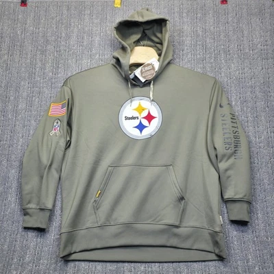 NUEVO CON ETIQUETAS Nike NFL Steelers Salute to Service Sudadera con Capucha Mujer Grande Therma-FIT Verde Foto 1 de 4