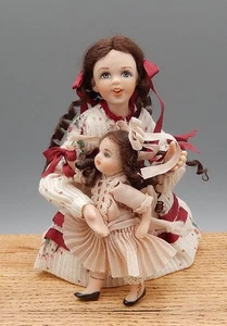 OOAK Porzellan Mädchen Puppe mit Debbie Dixon Fertiger Spielzeugpuppe Puppenhaus Miniatur 1:12 - Bild 1 von 16