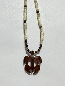 Collar Colgante Tortuga Madera Honu Hawaiano Estilo Isla Joyería - Imagen 1 de 7