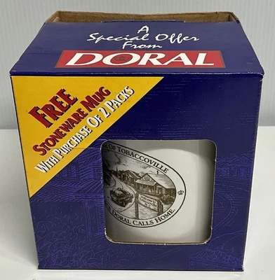 Taza de té café oferta especial Doral Tobaccoville NC Carolina del Norte caja original Foto 1 de 4