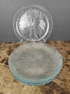 7er Set Arcoroc Canterbury Essteller Floral Klarglas 10 3/4" - Bild 1 von 9