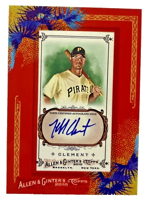 2010 Topps Allen & Ginter's Framed Mini Auto Jeff Clement #AGA-JCL Auto - Image 1 of 2