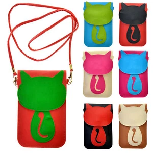 Nuevo Mujeres Lindo Gato Niña Bolso de Hombro Bandolera Mini Bolso para Teléfono Bolsos de Mano - Imagen 1 de 9