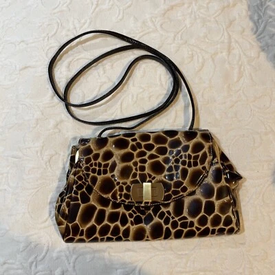 HOBO International Purse Crossbody Paten Leather Faux Giraffe Print - Image 1 of 4