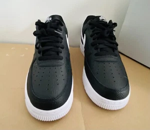 Nike Air Force 1 Low '07 Black/White Pebbled Leather Size UK 10/US 11/EU 45 - Picture 1 of 8