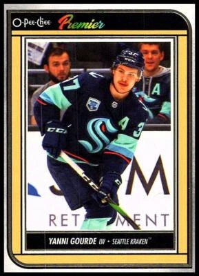 2022-23 O-Pee-Chee Premier #P-54 Yanni Gourde Kraken  - Image 1 of 2