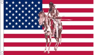 Bandera de caballo indio de EE. UU. 5 x 3 pies - Estados Unidos de América - EE. UU. - Imagen 1 de 2