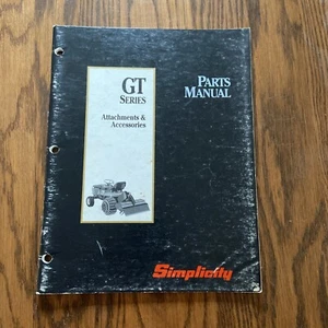 Simplicity GT Series Attachments & Accessories Parts Manual - Picture 1 of 2