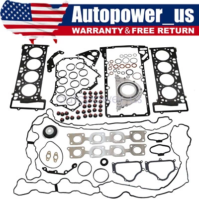 N63 4.4L Engine Overhaul Gaskets Seals Kit Fit BMW 550i 750Li X5 X6 F10 E70 E71 - Изображение 1 из 4