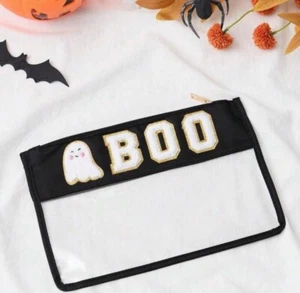 Kosmetiktasche Kosmetik Halloween Boo Geist klar neu mit Etikett 12 x 8 - Bild 1 von 10