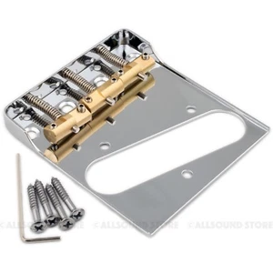 Telecaster Brücke mit abgeschnittenen Seiten & Wilkinson kompensierten Messingsätteln Tele - Bild 1 von 3