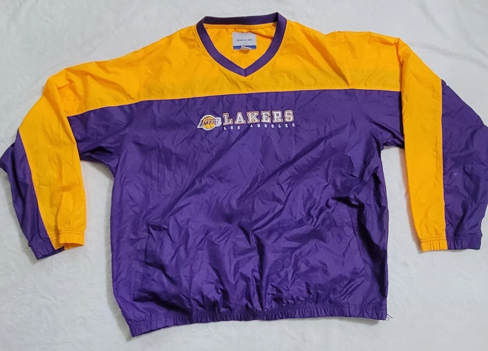 Pullover cortavientos vintage de Los Angeles Lakers talla 2XL adulto Reebok Foto 1 de 4