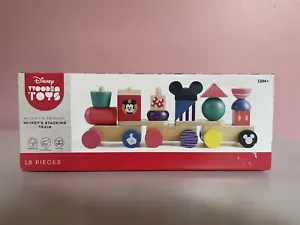 Disney Juguetes Madera Mickey’s Tren Apilable Nuevos Bloques Madera - Imagen 1 de 3