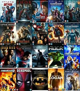 Superhero DVD Film Multi Movie Collection Marvel DC Avengers Guardians Galaxy