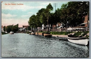 Postcard Montreal Quebec c1920s On The Canal Lachine - Picture 1 of 2