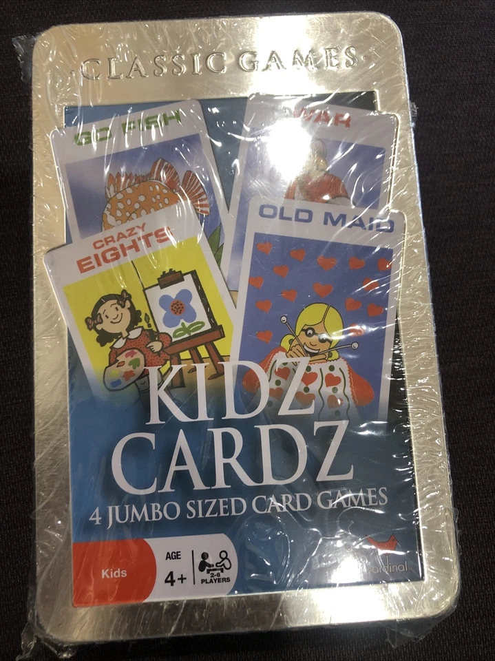 2007 CARDINAL Kidz Cardz Four Jumbo Size Card Game Kid Games Classic Card Game