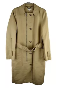 WHISTLES Beige Trench Coat size Uk 10 Womens Button Up Cotton Overcoat Mac - Picture 1 of 8