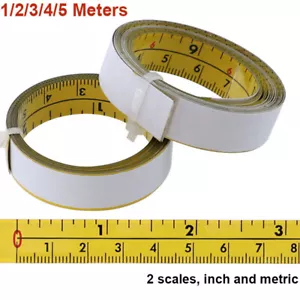 Inch & Metric Self Adhesive Tape Measure Miter Saw Scale Miter Track Ruler Steel - Picture 1 of 5