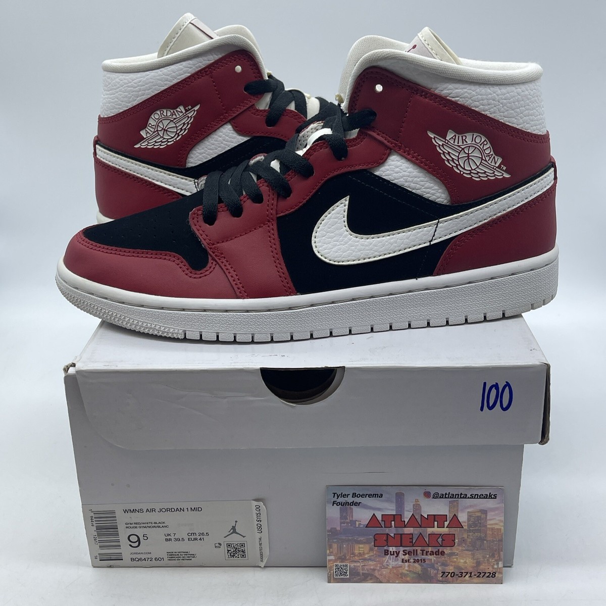 Jordan 1 Mid Gym Red Black W for sale - eBay Jordan 1 Mid Gym Red Black W for sale - eBay
