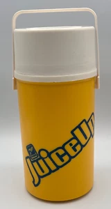 Rare Vintage Yellow JUICE UP 7-UP 36 Oz Handled Insulated Hot or Cold Thermos - Picture 1 of 21