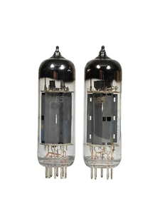 PAIR ( 0% tol.) 6P14P-ER /EL84/7189/6BQ5 GOLD GRID LONG LIVE.OTK/RHOMBUS NOS - Picture 1 of 6