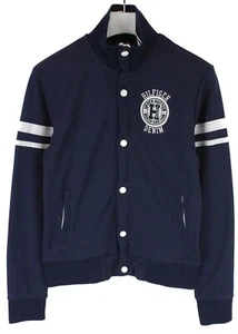 Tommy Hilfiger Denim Sudadera Hombre Pequeño Alto Cuello Cremallera Snap Botón - Imagen 1 de 7