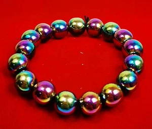 BIG MALA BRACELET LEKLAI BEAD RAINBOW 7 COLOR PROTECT WEALTH LUCKY THAI AMULET - Picture 1 of 12