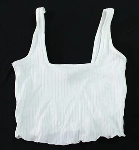 Asos Women's Sleeveless Square Neck Cropped Cami Top EJ2 White Size US: 0 NWT - Picture 1 of 3