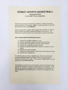 Tarjeta de referencia/comando de baloncesto de deportes callejeros - juego de PC de caja grande  - Imagen 1 de 2