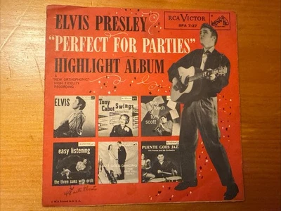 Elvis Presley ‎– "Perfect For Parties" 1956 RCA SPA-7-37 Promo 45 7” Vinyl VG+ - Image 1 of 4