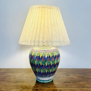 Sublime lamp signed Deruta Italy plumage motif 1970-1980 - Picture 1 of 11