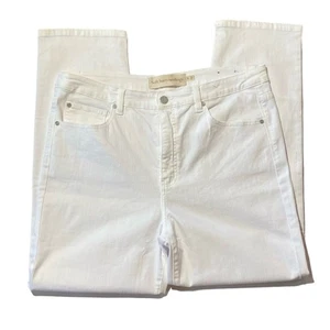 Jeans donna Soft Surroundings Ultimate Denim in bianco gamba dritta taglia 16T - Foto 1 di 15