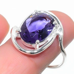 Purple Amethyst Gemstone 925 Sterling Silver Jewelry All Size Ring For Gift - Picture 1 of 1