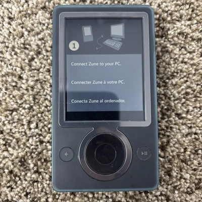 Reproductor MP3 multimedia digital Microsoft Zune 30 (1089) 30 GB - gris-azul probado Foto 1 de 4