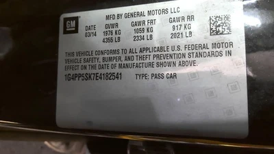 12 13 14 15 16 17 BUICK VERANO Anti-lock Brake Parts - Image 1 of 4
