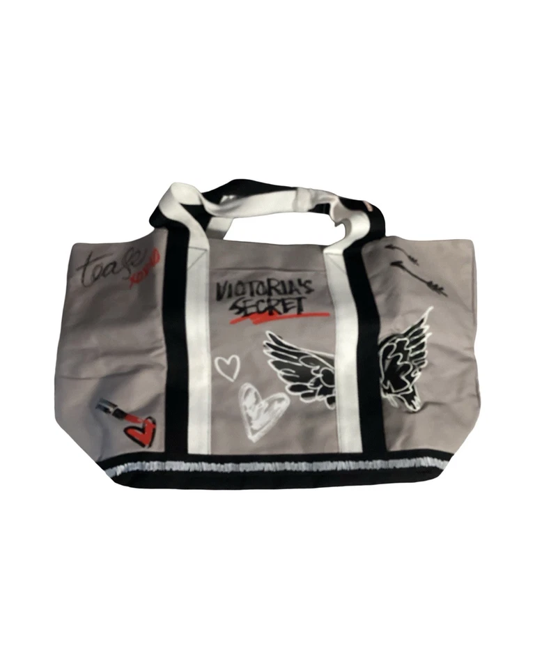 Victoria's Secret Taylor Mae Tease Graffiti Large Shopper Travel Beach Tote Bag - Image 1 of 4
