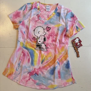 Top donna Cherokee Peanuts TF752 scollo a V taglia small Snoopy Charlie marrone - Foto 1 di 6