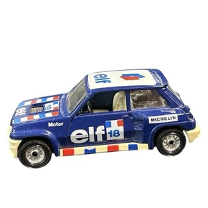 Corgi Renault 5 Turbo Elf Car #18 Blue 10 Spoke Wheels Made in United Kingdom - Picture 1 of 13