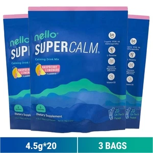 3 x Supercalm Raspberry Electrolyte Powdered Drink for Relaxation & Focus - Picture 1 of 9