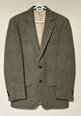 ORVIS Highland Tweeds Collection Blazer Mens 40L Wool Tweed 3-Button USA Made - Image 1 of 4