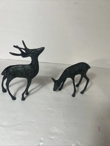 Vintage Brass Doe and Buck - Picture 1 of 7