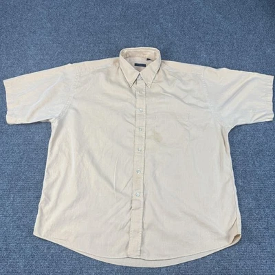 Burberry London Shirt Mens XL Orange Button Down Short Sleeve Made in USA Pocket - Image 1 of 4